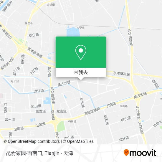 昆俞家园-西南门地图