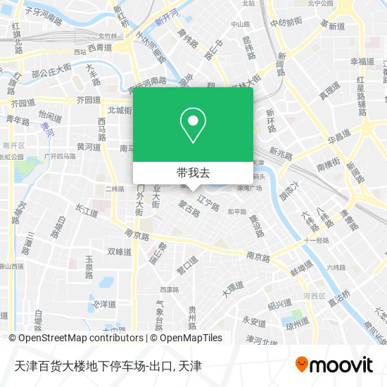 天津百货大楼地下停车场-出口地图