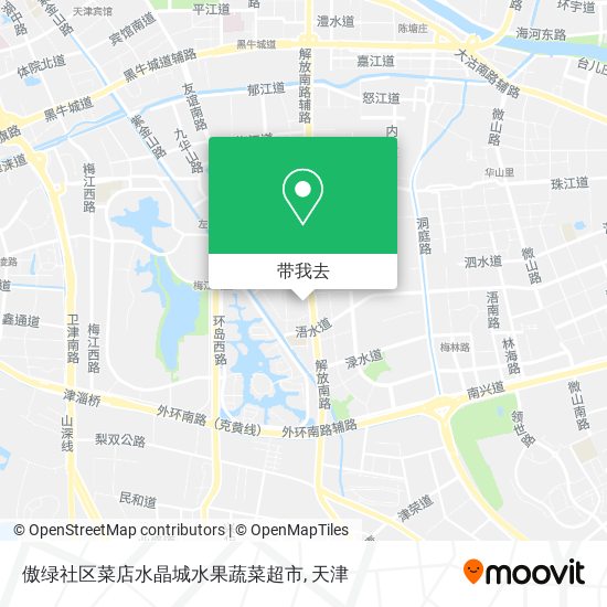 傲绿社区菜店水晶城水果蔬菜超市地图