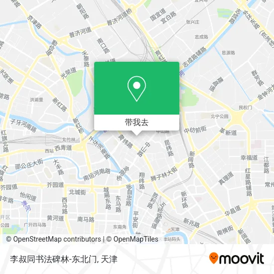 李叔同书法碑林-东北门地图