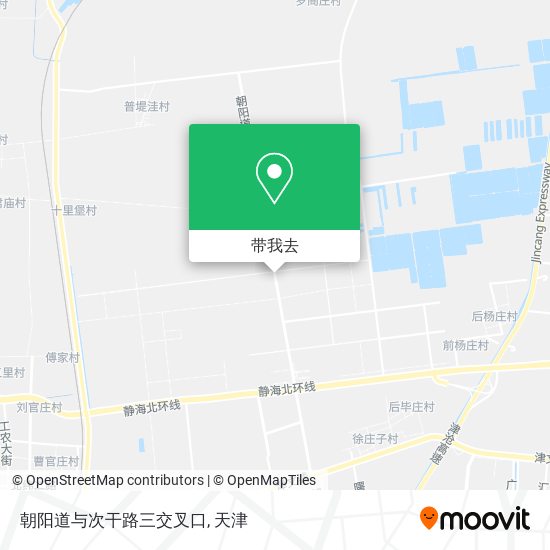 朝阳道与次干路三交叉口地图