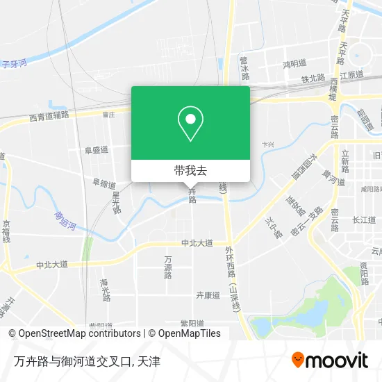 万卉路与御河道交叉口地图