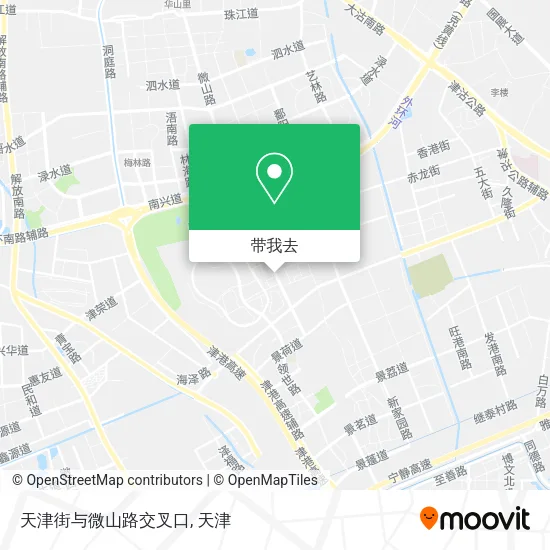 天津街与微山路交叉口地图