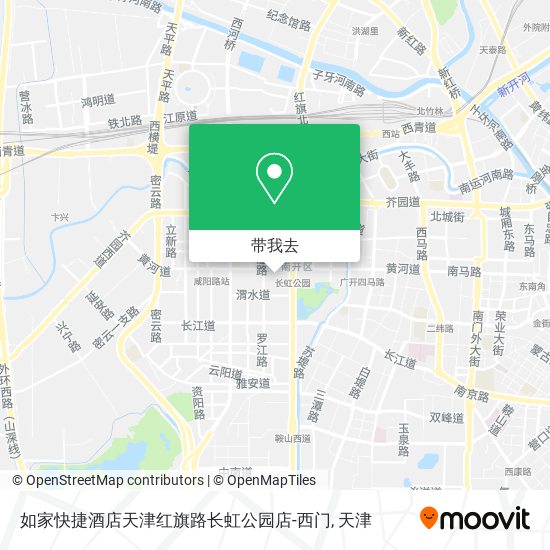 如家快捷酒店天津红旗路长虹公园店-西门地图