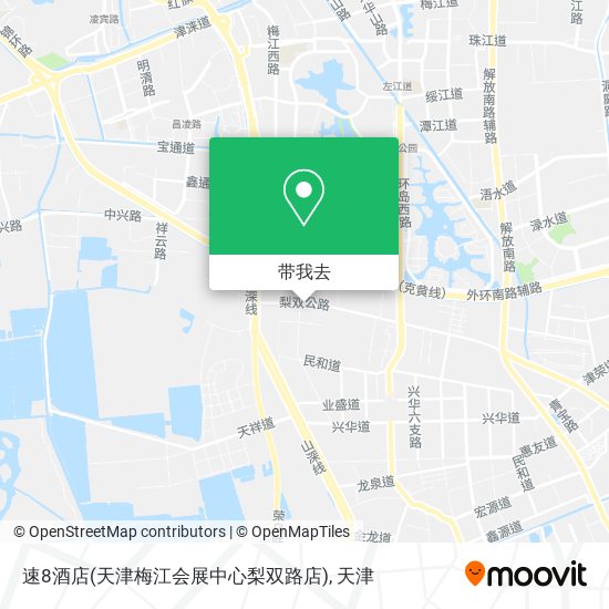 速8酒店(天津梅江会展中心梨双路店)地图