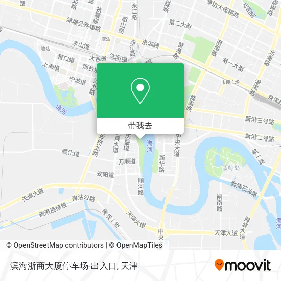 滨海浙商大厦停车场-出入口地图