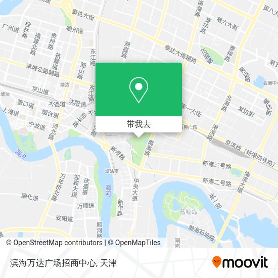 滨海万达广场招商中心地图