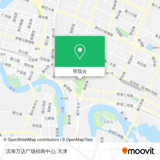 滨海万达广场招商中心地图