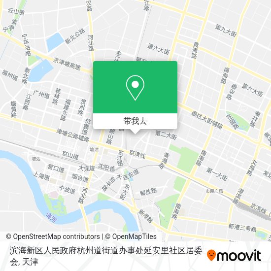 滨海新区人民政府杭州道街道办事处延安里社区居委会地图