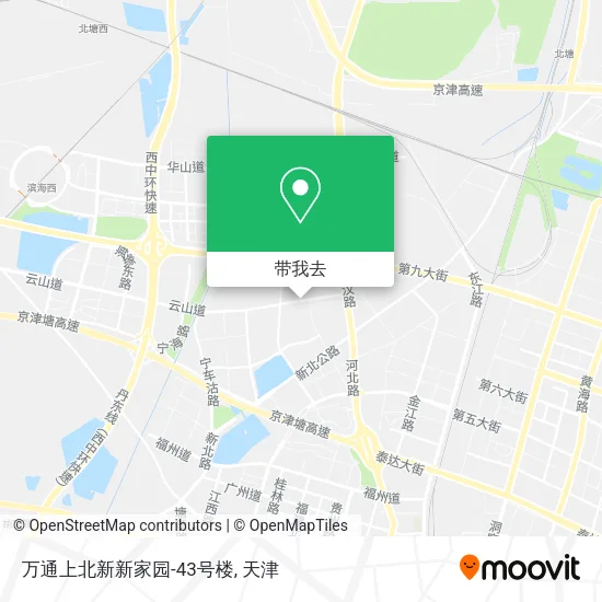 万通上北新新家园-43号楼地图