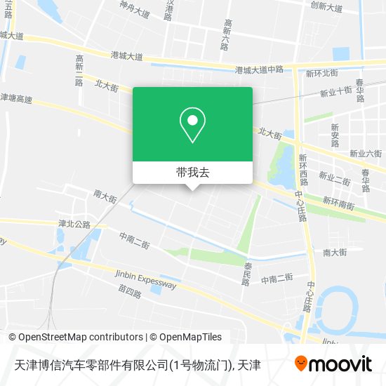 天津博信汽车零部件有限公司(1号物流门)地图