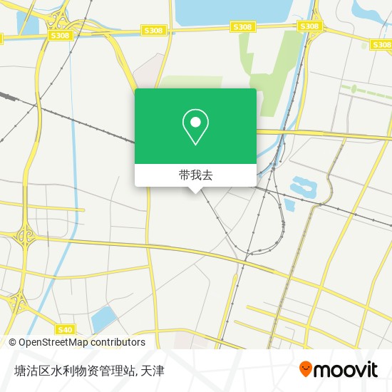 塘沽区水利物资管理站地图