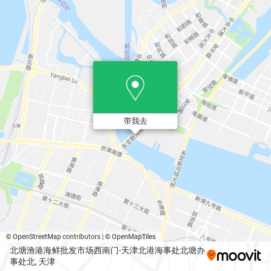 北塘渔港海鲜批发市场西南门-天津北港海事处北塘办事处北地图