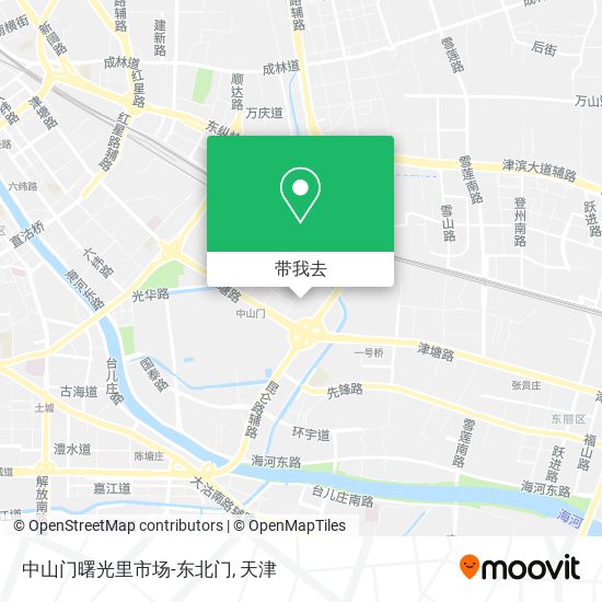 中山门曙光里市场-东北门地图