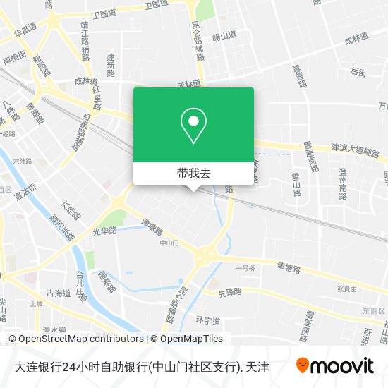 大连银行24小时自助银行(中山门社区支行)地图