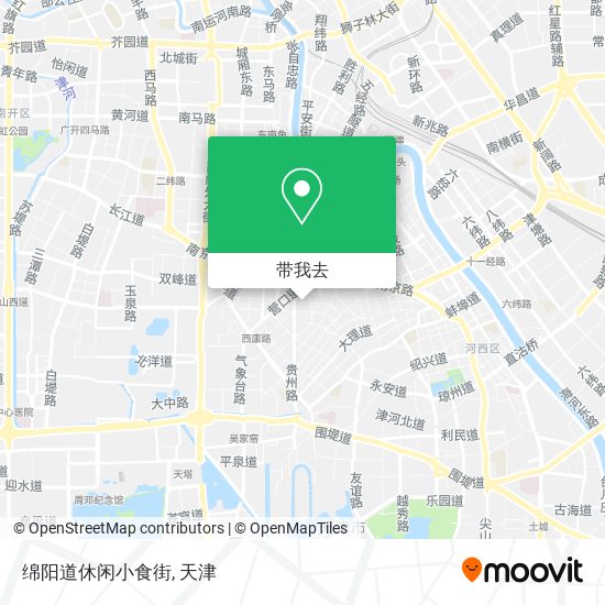 绵阳道休闲小食街地图