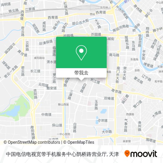 中国电信电视宽带手机服务中心鹊桥路营业厅地图