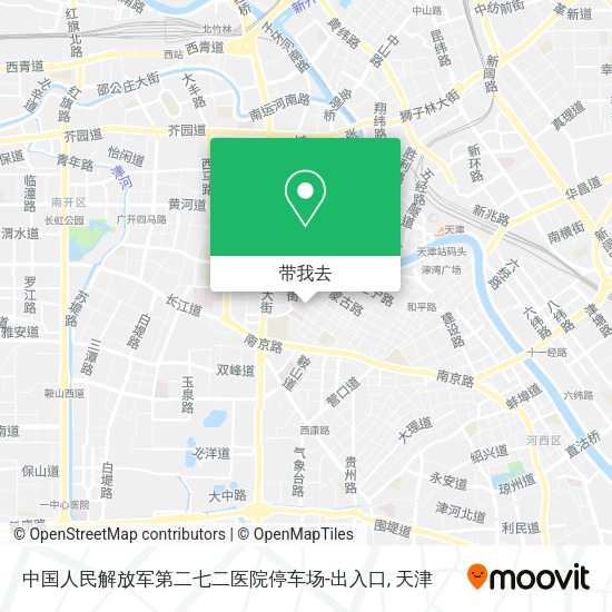 中国人民解放军第二七二医院停车场-出入口地图
