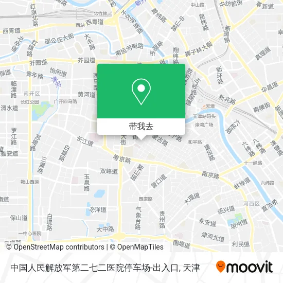 中国人民解放军第二七二医院停车场-出入口地图