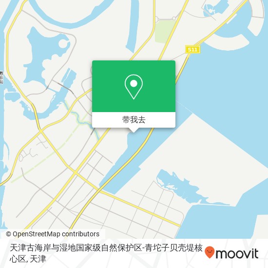 天津古海岸与湿地国家级自然保护区-青坨子贝壳堤核心区地图