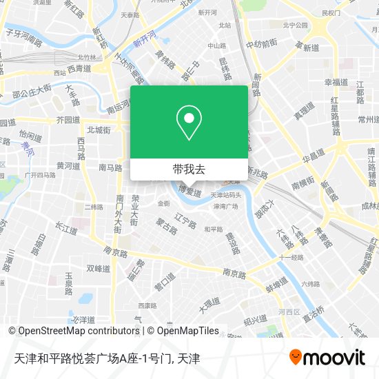 天津和平路悦荟广场A座-1号门地图