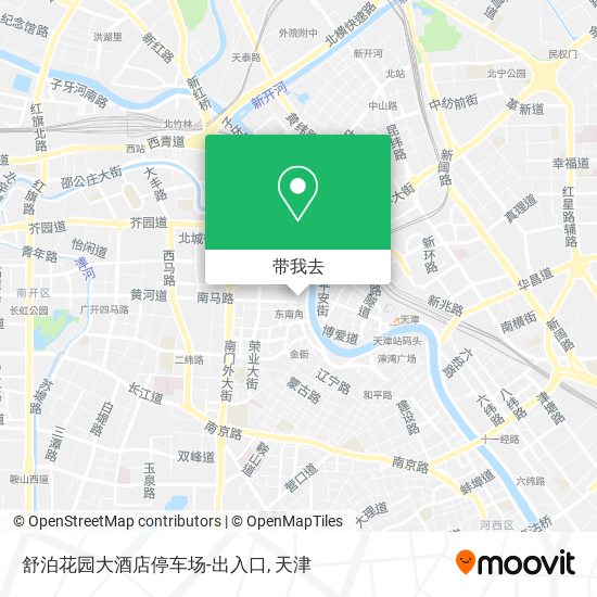 舒泊花园大酒店停车场-出入口地图