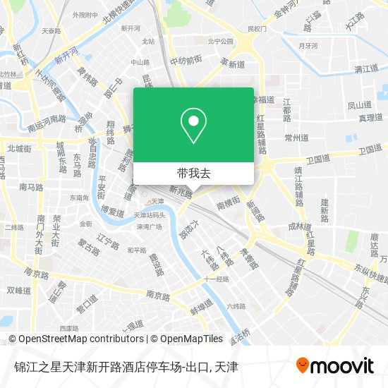 锦江之星天津新开路酒店停车场-出口地图