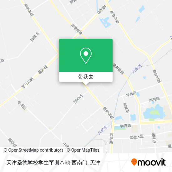 天津圣德学校学生军训基地-西南门地图