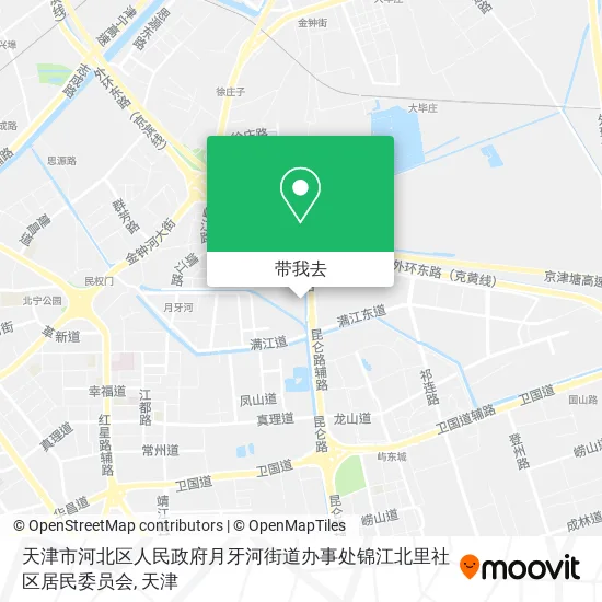 天津市河北区人民政府月牙河街道办事处锦江北里社区居民委员会地图