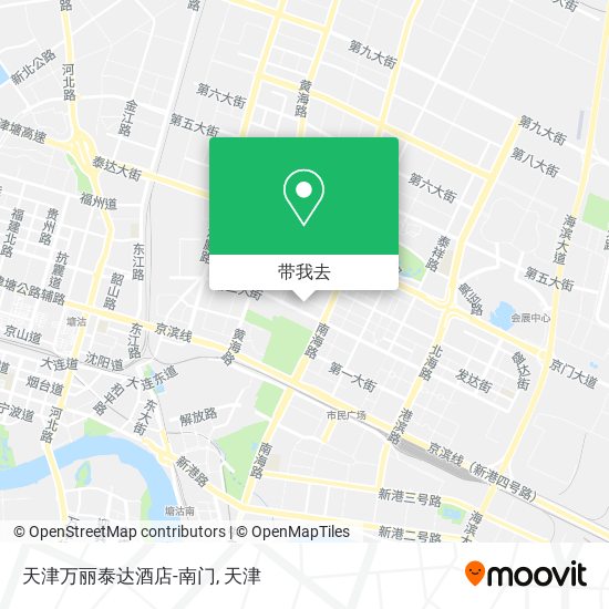 天津万丽泰达酒店-南门地图