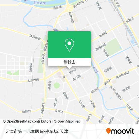 天津市第二儿童医院-停车场地图