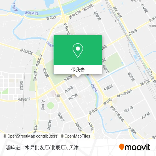 嘿嘛进口水果批发店(北辰店)地图