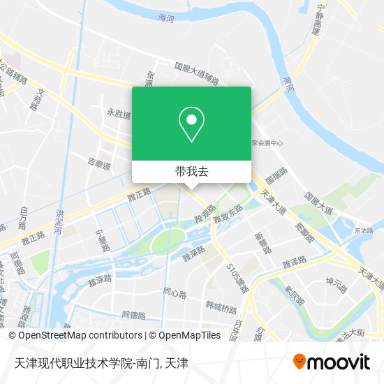 天津现代职业技术学院-南门地图