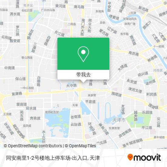 同安南里1-2号楼地上停车场-出入口地图