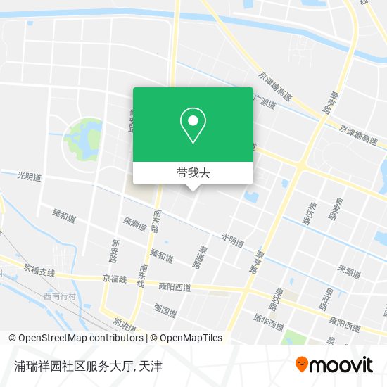 浦瑞祥园社区服务大厅地图
