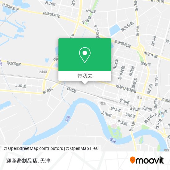 迎宾酱制品店地图