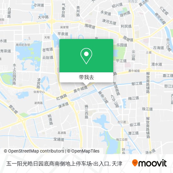 五一阳光晧日园底商南侧地上停车场-出入口地图