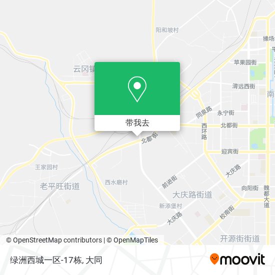 绿洲西城一区-17栋地图