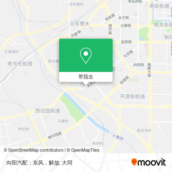 向阳汽配，东风，解放地图