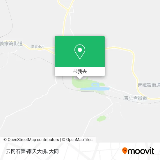 云冈石窟-露天大佛地图