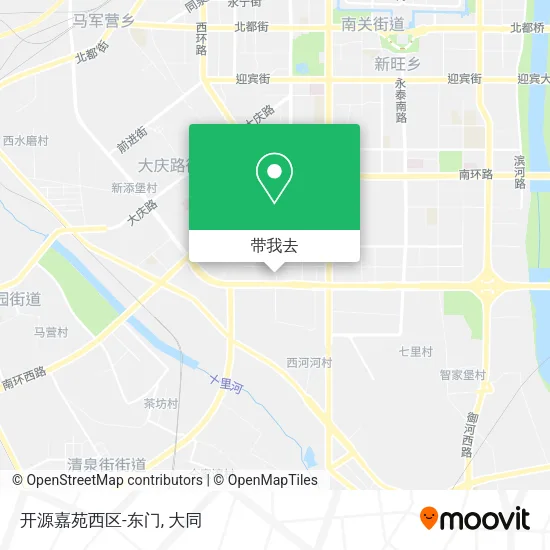 开源嘉苑西区-东门地图