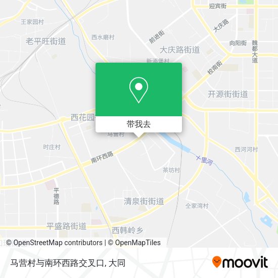 马营村与南环西路交叉口地图