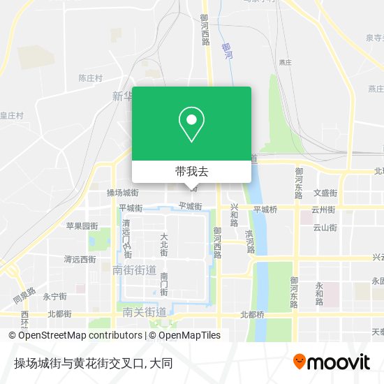 操场城街与黄花街交叉口地图