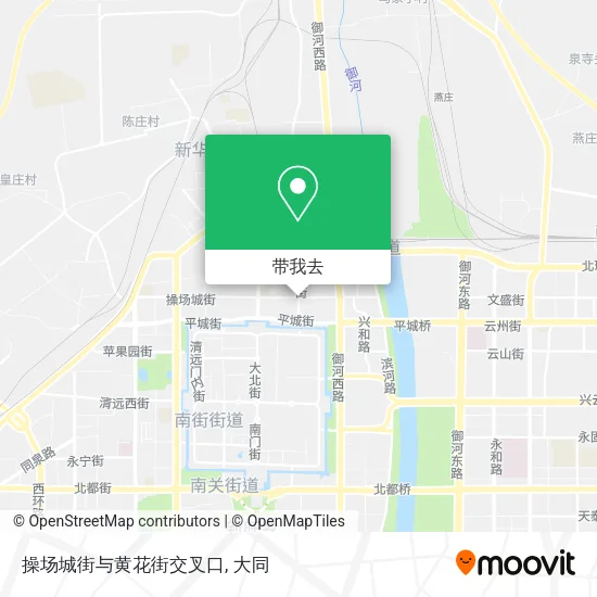 操场城街与黄花街交叉口地图