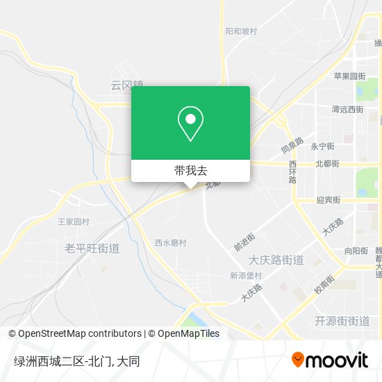 绿洲西城二区-北门地图
