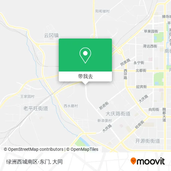 绿洲西城南区-东门地图