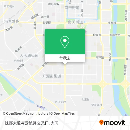 魏都大道与云波路交叉口地图