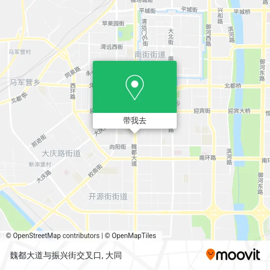 魏都大道与振兴街交叉口地图