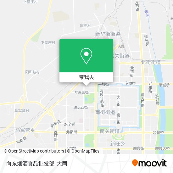向东烟酒食品批发部地图