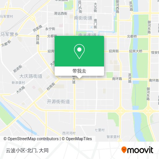 云波小区-北门地图